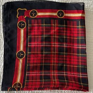 Red and Black Plaid Scarf